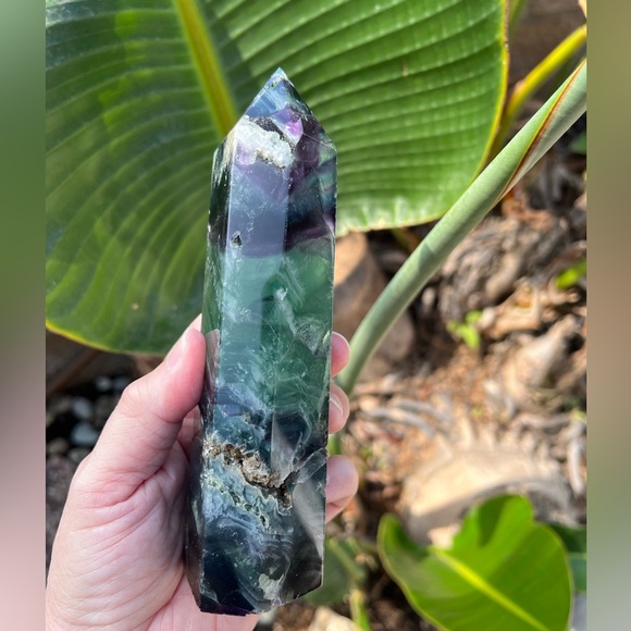 Rainbow Fluorite Crystal Tower - Picture 5 of 11